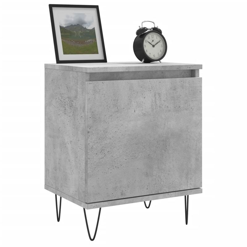 Casa si Gradina - Mobilier - Comode si corpuri - Noptiere - Noptiere, 2 buc., gri beton, 40x30x50 cm, lemn compozit - Infinity.ro