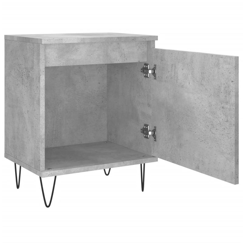 Casa si Gradina - Mobilier - Comode si corpuri - Noptiere - Noptiere, 2 buc., gri beton, 40x30x50 cm, lemn compozit - Infinity.ro