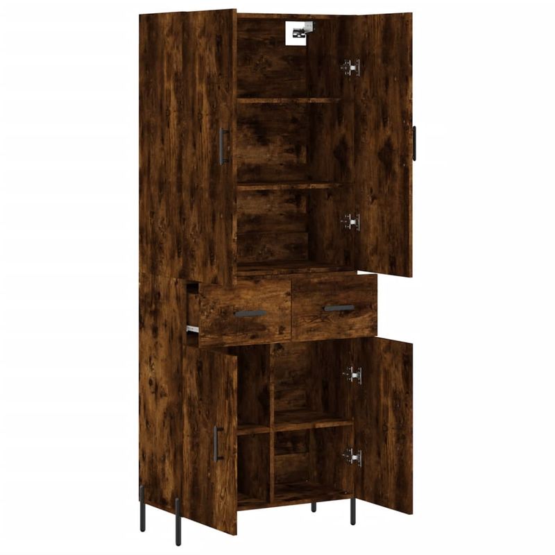 Casa si Gradina - Mobilier - Comode si corpuri - Corpuri bucatarie - Dulap inalt, stejar fumuriu, 69,5x34x180, lemn compozit - Infinity.ro