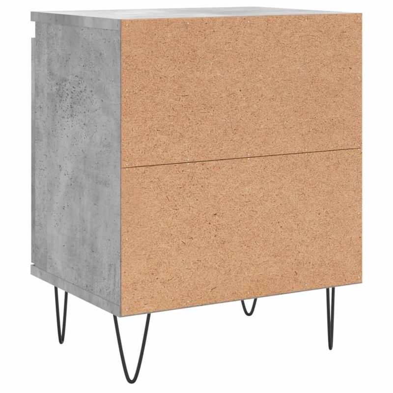 Casa si Gradina - Mobilier - Comode si corpuri - Noptiere - Noptiere, 2 buc., gri beton, 40x30x50 cm, lemn compozit - Infinity.ro