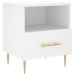 Casa si Gradina - Mobilier - Comode si corpuri - Noptiere - Noptiera, alb, 40x35x47,5 cm, lemn compozit - Infinity.ro