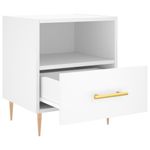 Casa si Gradina - Mobilier - Comode si corpuri - Noptiere - Noptiera, alb, 40x35x47,5 cm, lemn compozit - Infinity.ro