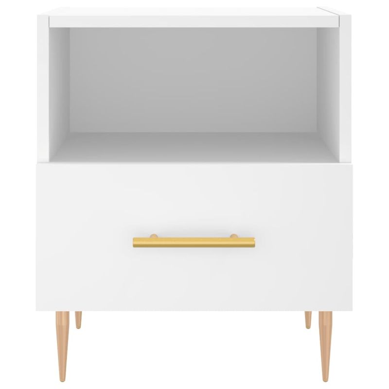 Casa si Gradina - Mobilier - Comode si corpuri - Noptiere - Noptiera, alb, 40x35x47,5 cm, lemn compozit - Infinity.ro