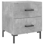 Casa si Gradina - Mobilier - Comode si corpuri - Noptiere - Noptiera, gri beton, 40x35x47,5 cm, lemn compozit - Infinity.ro
