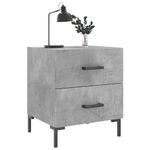 Casa si Gradina - Mobilier - Comode si corpuri - Noptiere - Noptiera, gri beton, 40x35x47,5 cm, lemn compozit - Infinity.ro