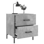 Casa si Gradina - Mobilier - Comode si corpuri - Noptiere - Noptiera, gri beton, 40x35x47,5 cm, lemn compozit - Infinity.ro