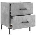 Casa si Gradina - Mobilier - Comode si corpuri - Noptiere - Noptiera, gri beton, 40x35x47,5 cm, lemn compozit - Infinity.ro