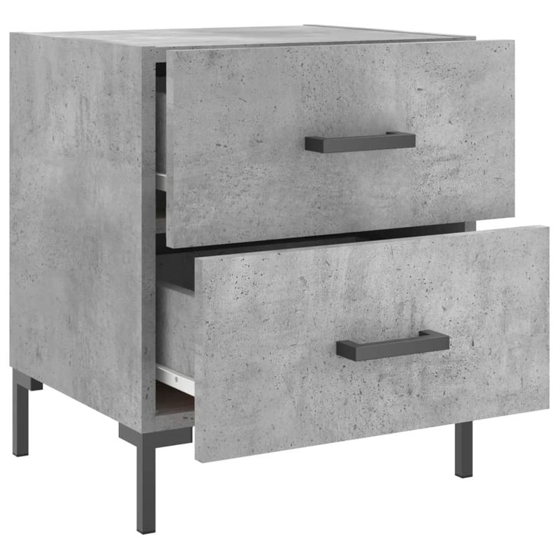 Casa si Gradina - Mobilier - Comode si corpuri - Noptiere - Noptiera, gri beton, 40x35x47,5 cm, lemn compozit - Infinity.ro