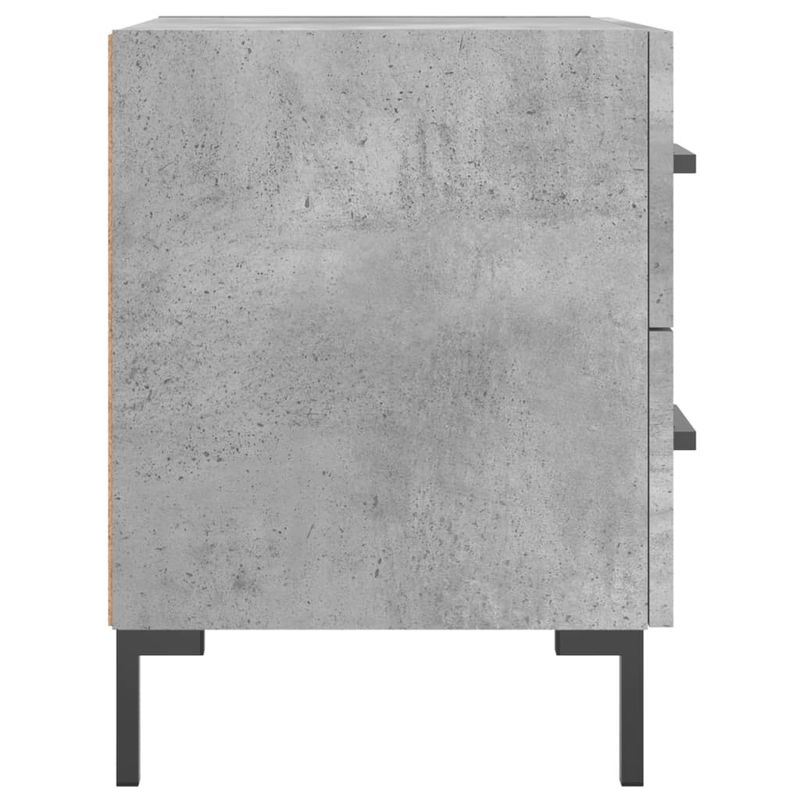 Casa si Gradina - Mobilier - Comode si corpuri - Noptiere - Noptiera, gri beton, 40x35x47,5 cm, lemn compozit - Infinity.ro