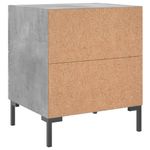 Casa si Gradina - Mobilier - Comode si corpuri - Noptiere - Noptiera, gri beton, 40x35x47,5 cm, lemn compozit - Infinity.ro