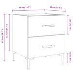 Casa si Gradina - Mobilier - Comode si corpuri - Noptiere - Noptiera, gri beton, 40x35x47,5 cm, lemn compozit - Infinity.ro