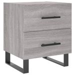 Casa si Gradina - Mobilier - Comode si corpuri - Noptiere - Noptiera, gri sonoma, 40x35x47,5 cm, lemn compozit - Infinity.ro