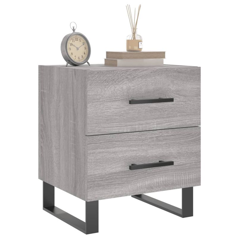 Casa si Gradina - Mobilier - Comode si corpuri - Noptiere - Noptiera, gri sonoma, 40x35x47,5 cm, lemn compozit - Infinity.ro