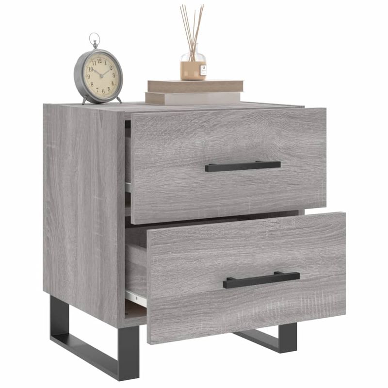Casa si Gradina - Mobilier - Comode si corpuri - Noptiere - Noptiera, gri sonoma, 40x35x47,5 cm, lemn compozit - Infinity.ro