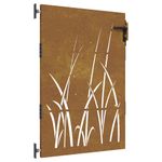 Casa si Gradina - Gradina si terasa - Garduri, panouri si accesorii - Poarta pentru gradina, 85x150 cm, otel corten, model iarba - Infinity.ro