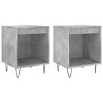 Casa si Gradina - Mobilier - Comode si corpuri - Noptiere - Noptiere, 2 buc., gri beton, 40x35x50 cm, lemn compozit - Infinity.ro