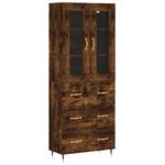 Casa si Gradina - Mobilier - Comode si corpuri - Corpuri bucatarie - Dulap inalt, stejar fumuriu, 69,5x34x180, lemn compozit - Infinity.ro