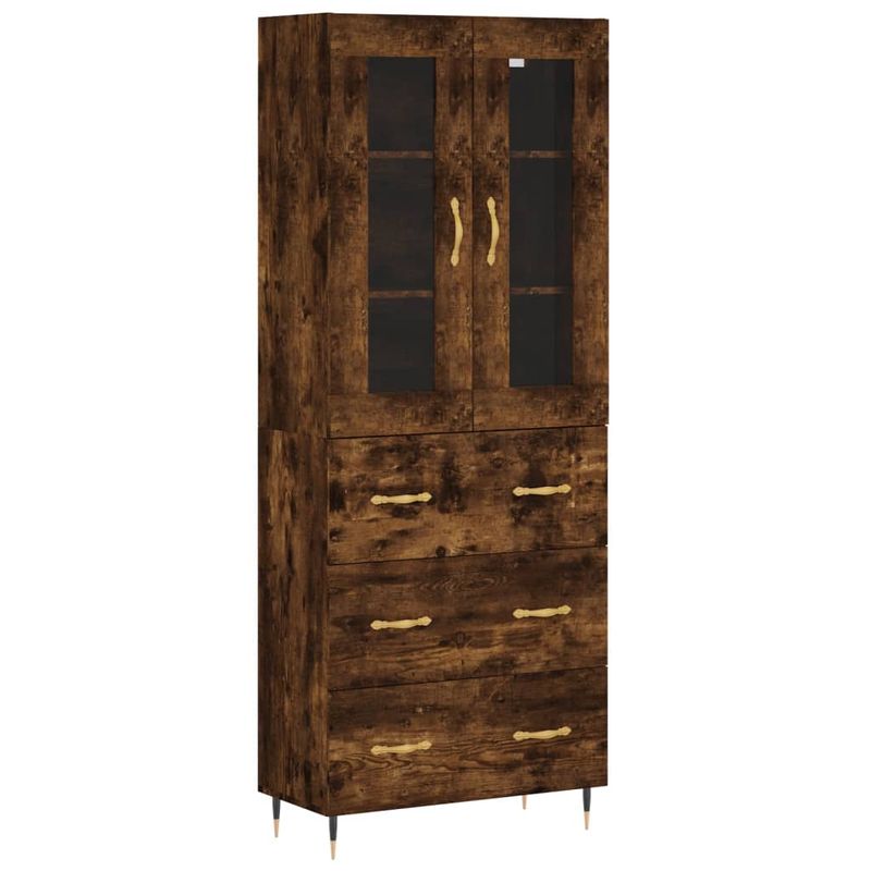Casa si Gradina - Mobilier - Comode si corpuri - Corpuri bucatarie - Dulap inalt, stejar fumuriu, 69,5x34x180, lemn compozit - Infinity.ro