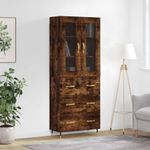 Casa si Gradina - Mobilier - Comode si corpuri - Corpuri bucatarie - Dulap inalt, stejar fumuriu, 69,5x34x180, lemn compozit - Infinity.ro