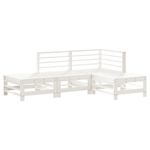 Casa si Gradina - Gradina si terasa - Mobilier exterior - Seturi mobila gradina - Set mobilier relaxare de gradina, 4 piese, alb, lemn masiv pin - Infinity.ro