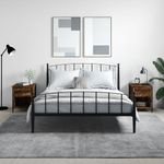 Casa si Gradina - Mobilier - Comode si corpuri - Noptiere - Noptiere, 2 buc., stejar fumuriu, 40x42x50 cm, lemn compozit - Infinity.ro