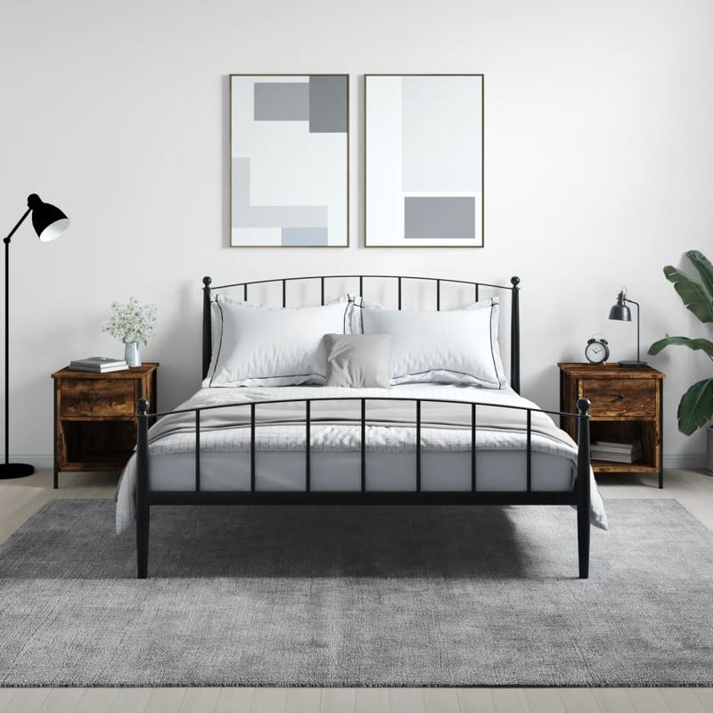 Casa si Gradina - Mobilier - Comode si corpuri - Noptiere - Noptiere, 2 buc., stejar fumuriu, 40x42x50 cm, lemn compozit - Infinity.ro