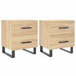 Casa si Gradina - Mobilier - Comode si corpuri - Noptiere - Noptiere, 2 buc., stejar sonoma, 40x35x47,5 cm, lemn compozit - Infinity.ro