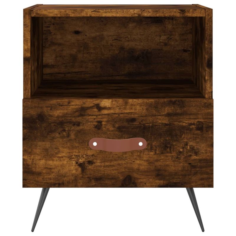 Casa si Gradina - Mobilier - Comode si corpuri - Noptiere - Noptiera, stejar fumuriu, 40x35x47,5 cm, lemn compozit - Infinity.ro