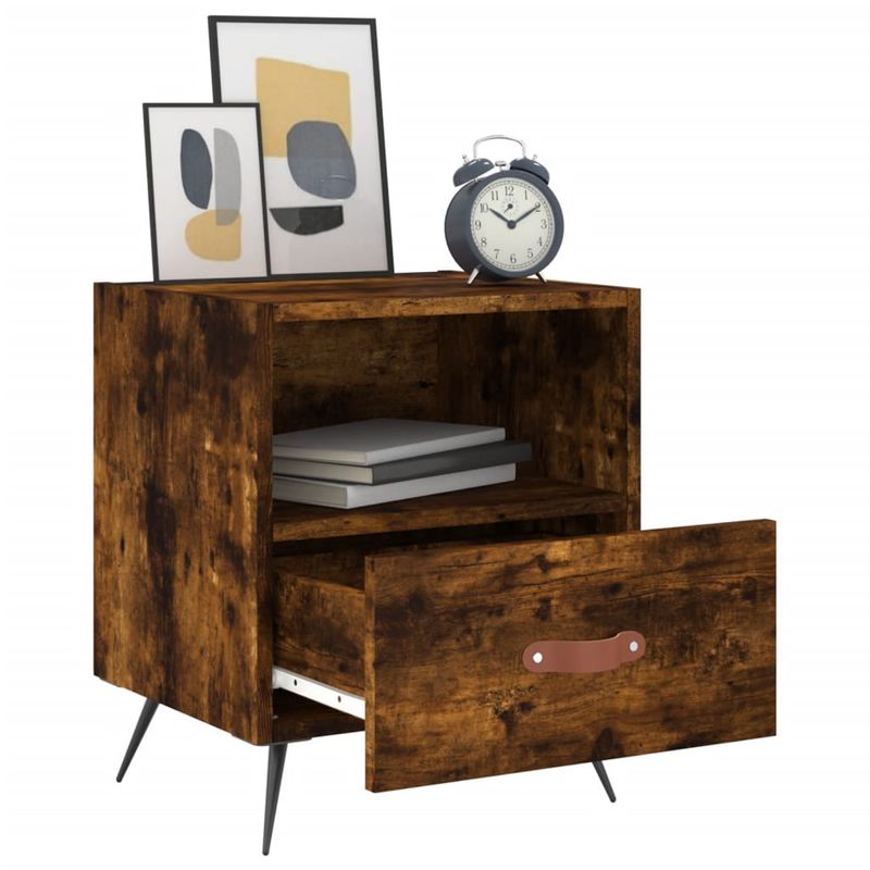 Casa si Gradina - Mobilier - Comode si corpuri - Noptiere - Noptiera, stejar fumuriu, 40x35x47,5 cm, lemn compozit - Infinity.ro