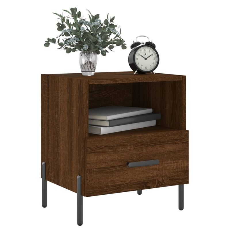 Casa si Gradina - Mobilier - Comode si corpuri - Noptiere - Noptiere, 2 buc., stejar maro, 40x35x47,5 cm, lemn compozit - Infinity.ro