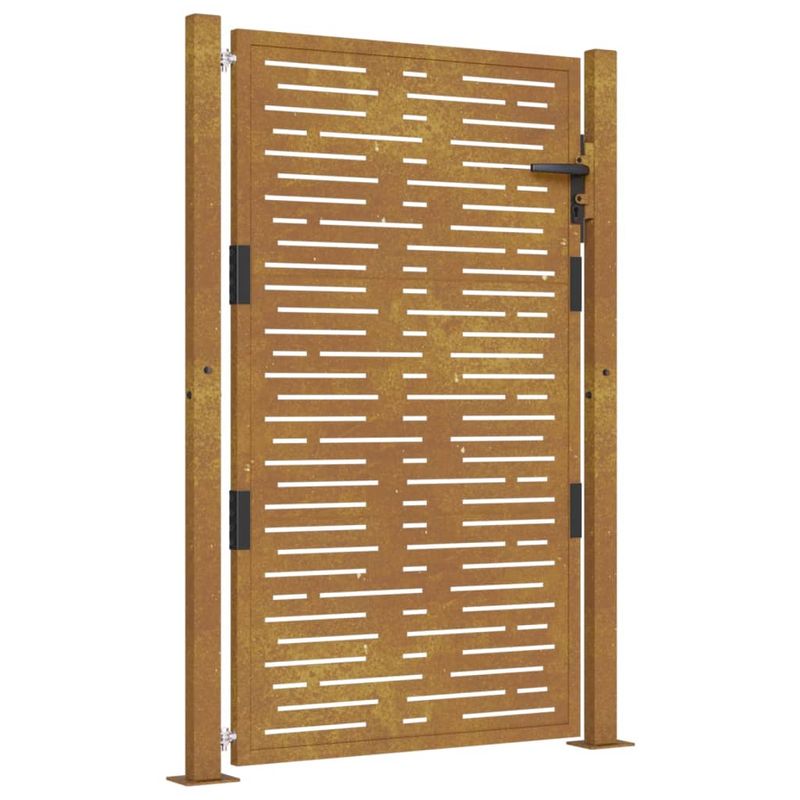 Casa si Gradina - Constructii - Usi interior, exterior si garaj - Usi garaj - Poarta pentru gradina, 105x155 cm, otel corten, dreptunghiuri - Infinity.ro