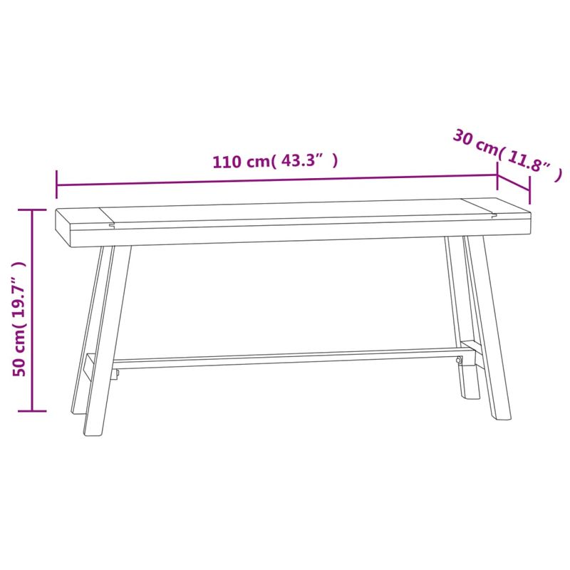 Casa si Gradina - Mobilier - Canapele si coltare - Banchete - Banca, 110 cm, lemn masiv de tec - Infinity.ro