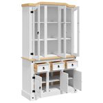 Casa si Gradina - Mobilier - Comode si corpuri - Corpuri bucatarie - Dulap inalt Corona, alb, 112x43x196 cm, lemn masiv pin mexican - Infinity.ro
