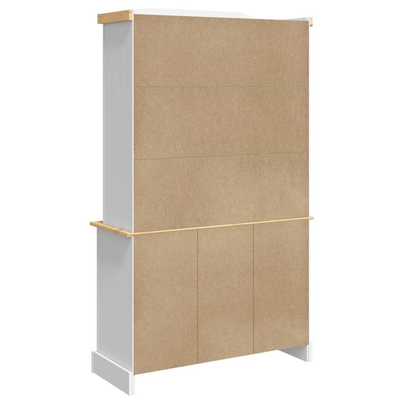 Casa si Gradina - Mobilier - Comode si corpuri - Corpuri bucatarie - Dulap inalt Corona, alb, 112x43x196 cm, lemn masiv pin mexican - Infinity.ro
