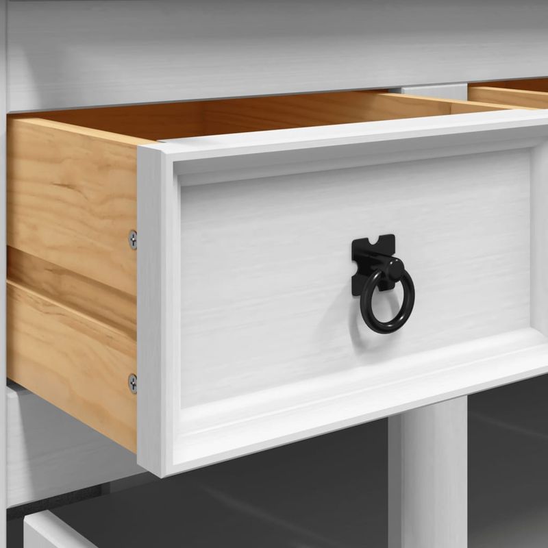 Casa si Gradina - Mobilier - Comode si corpuri - Corpuri bucatarie - Dulap inalt Corona, alb, 112x43x196 cm, lemn masiv pin mexican - Infinity.ro