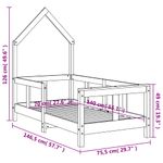 Casa si Gradina - Mobilier - Mobilier copii - Patuturi copii - Cadru de pat pentru copii, alb, 70x140 cm, lemn masiv de pin - Infinity.ro