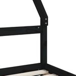 Casa si Gradina - Mobilier - Mobilier copii - Patuturi copii - Cadru de pat copii cu sertare, negru, 90x200 cm, lemn masiv pin - Infinity.ro
