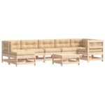 Casa si Gradina - Gradina si terasa - Mobilier exterior - Seturi mobila gradina - Set mobilier de gradina cu perne, 8 piese, lemn masiv - Infinity.ro