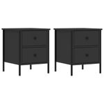 Casa si Gradina - Mobilier - Comode si corpuri - Noptiere - Noptiere, 2 buc., negru, 40x42x50 cm, lemn compozit - Infinity.ro