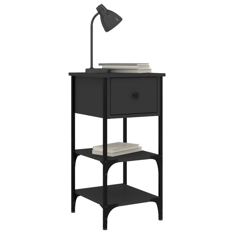 Casa si Gradina - Mobilier - Comode si corpuri - Noptiere - Noptiera, negru, 34x36x70 cm, lemn compozit - Infinity.ro
