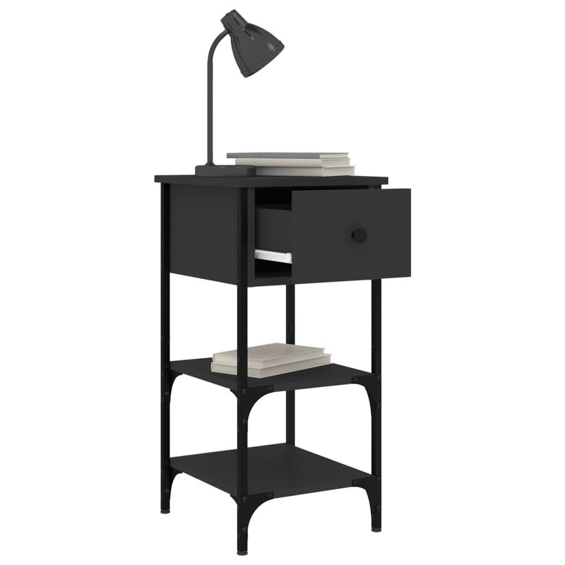 Casa si Gradina - Mobilier - Comode si corpuri - Noptiere - Noptiera, negru, 34x36x70 cm, lemn compozit - Infinity.ro