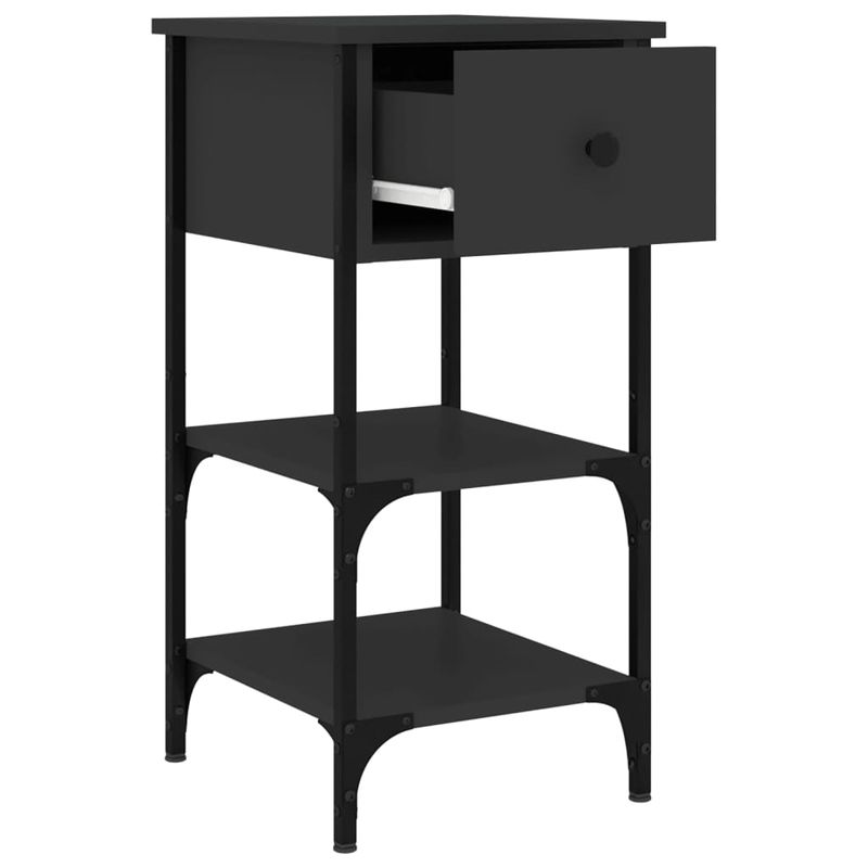 Casa si Gradina - Mobilier - Comode si corpuri - Noptiere - Noptiera, negru, 34x36x70 cm, lemn compozit - Infinity.ro