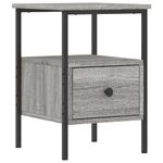 Casa si Gradina - Mobilier - Comode si corpuri - Noptiere - Noptiera, gri sonoma, 34x36x50 cm, lemn compozit - Infinity.ro