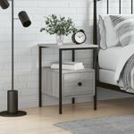 Casa si Gradina - Mobilier - Comode si corpuri - Noptiere - Noptiera, gri sonoma, 34x36x50 cm, lemn compozit - Infinity.ro