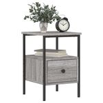 Casa si Gradina - Mobilier - Comode si corpuri - Noptiere - Noptiera, gri sonoma, 34x36x50 cm, lemn compozit - Infinity.ro