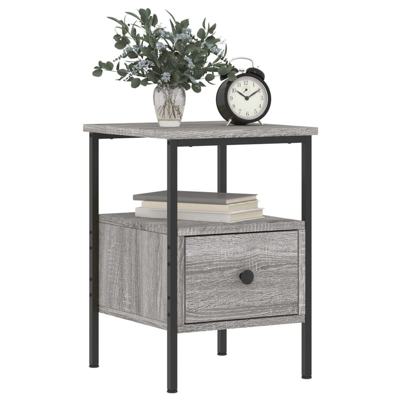 Casa si Gradina - Mobilier - Comode si corpuri - Noptiere - Noptiera, gri sonoma, 34x36x50 cm, lemn compozit - Infinity.ro