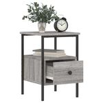 Casa si Gradina - Mobilier - Comode si corpuri - Noptiere - Noptiera, gri sonoma, 34x36x50 cm, lemn compozit - Infinity.ro