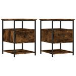 Casa si Gradina - Mobilier - Comode si corpuri - Noptiere - Noptiere, 2 buc., stejar fumuriu, 40x42x56 cm, lemn compozit - Infinity.ro