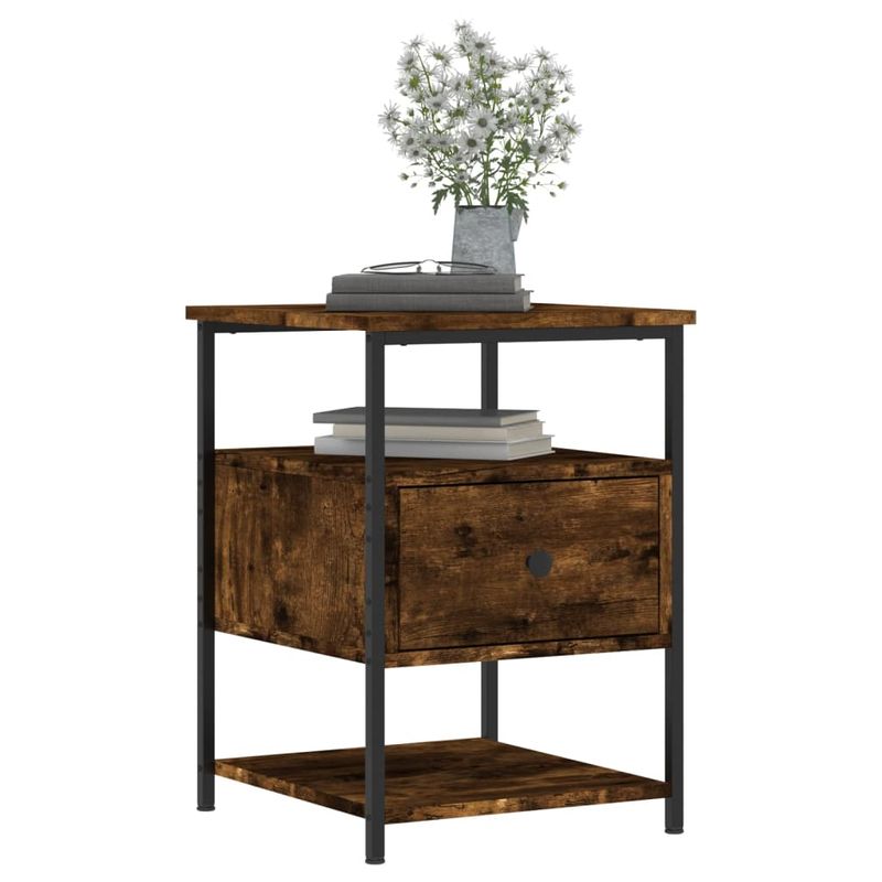 Casa si Gradina - Mobilier - Comode si corpuri - Noptiere - Noptiere, 2 buc., stejar fumuriu, 40x42x56 cm, lemn compozit - Infinity.ro