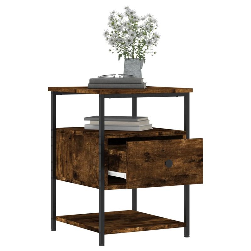 Casa si Gradina - Mobilier - Comode si corpuri - Noptiere - Noptiere, 2 buc., stejar fumuriu, 40x42x56 cm, lemn compozit - Infinity.ro